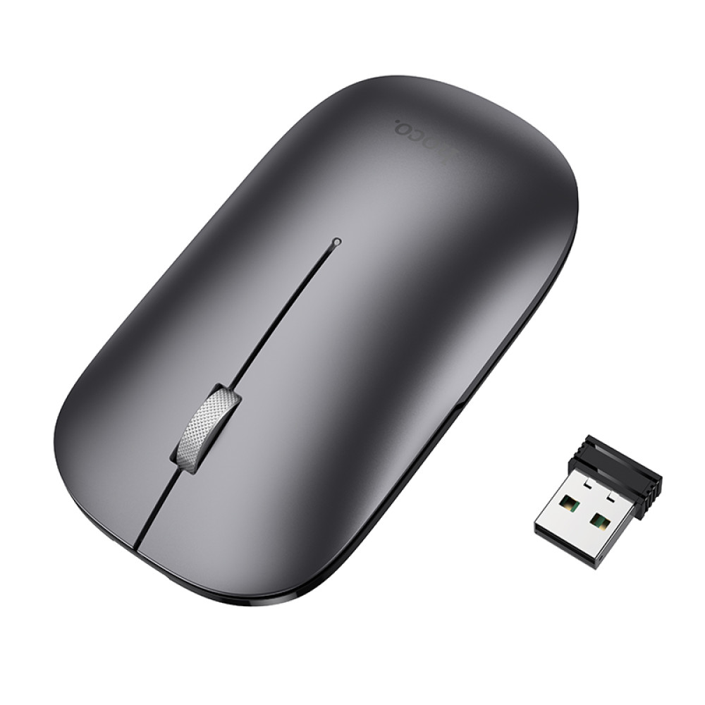 Мишка бездротова Hoco GM43 Adelanto Bluetooth+2.4G, 450mAh Темно-сірий