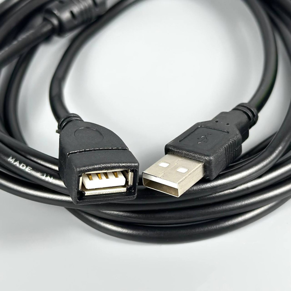 Кабель подовжувач USB2.0 to AM-AF 3м Чорний