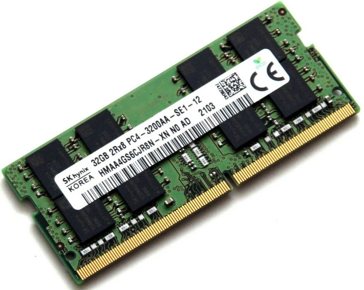 Б/В Оперативна пам'ять Hynix 32 GB SO-DIMM DDR4 3200 MHz (HMAA4GS6CJR8N-XN)