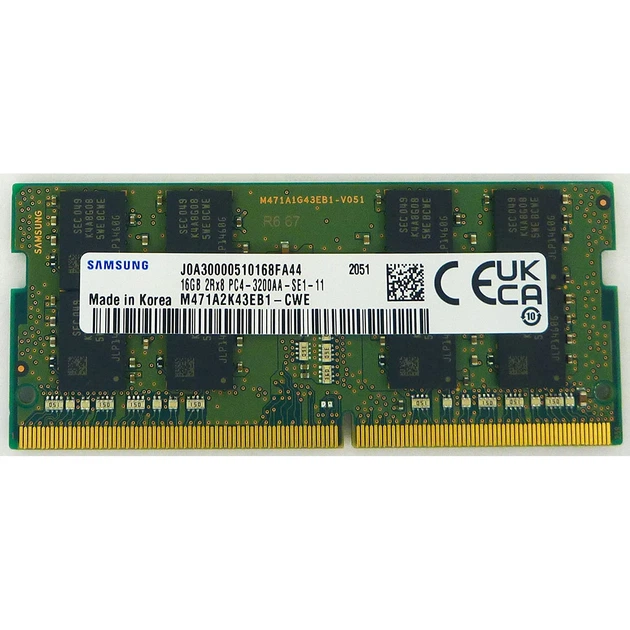Б/В Оперативна пам'ять Samsung 16 GB SO-DIMM DDR4 3200 MHz (M471A2K43EB1-CWE)
