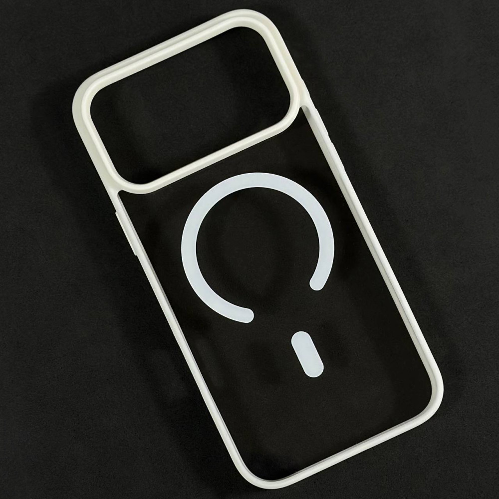 Захисний чохол (накладка) Matte Acrylic Magnetic для Apple iPhone 17 Pro Max Білий прозорий