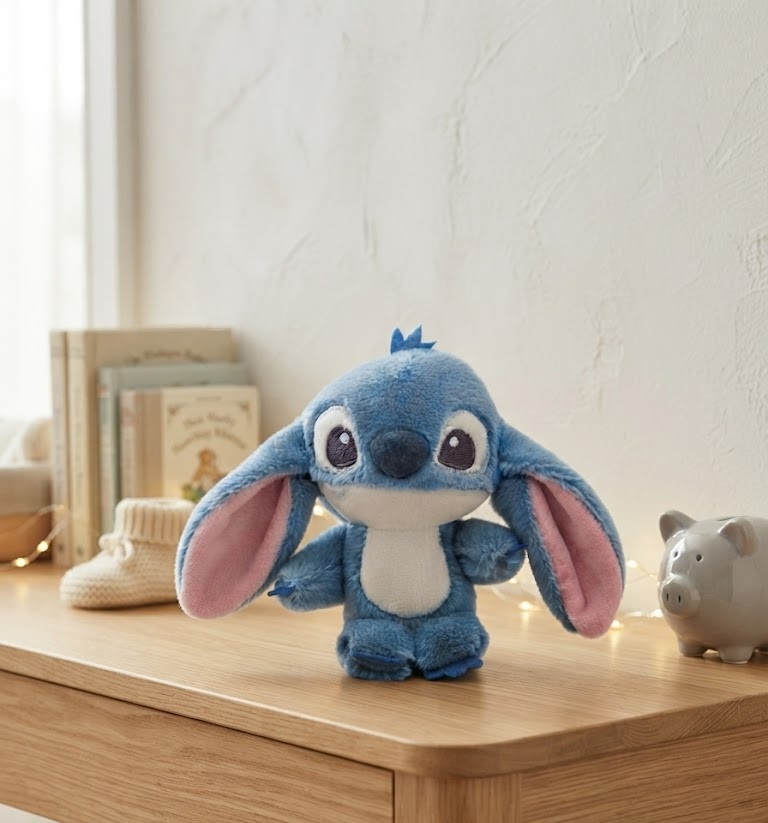М'яка іграшка-брелок «Стіч» (15 см) Блакитний