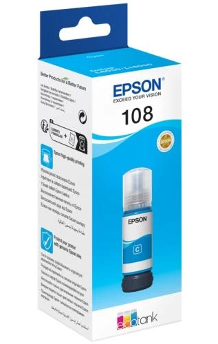 Чорнило Epson 108, Cyan, 70 мл (C13T09C24A)