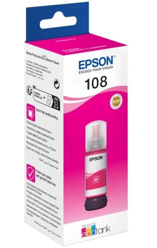 Чорнило Epson 108, Magenta, 70 мл (C13T09C34A)