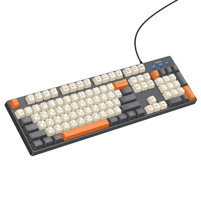 Дротова клавіатура Hoco GM61 Murphy 3-Color Wired Keyboard (Ukrainian Version, Star Gray)