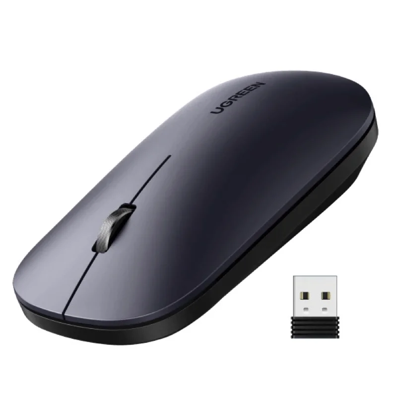 Бездротова миша UGREEN MU001 Portable Wireless Mouse Безшумна (Black)