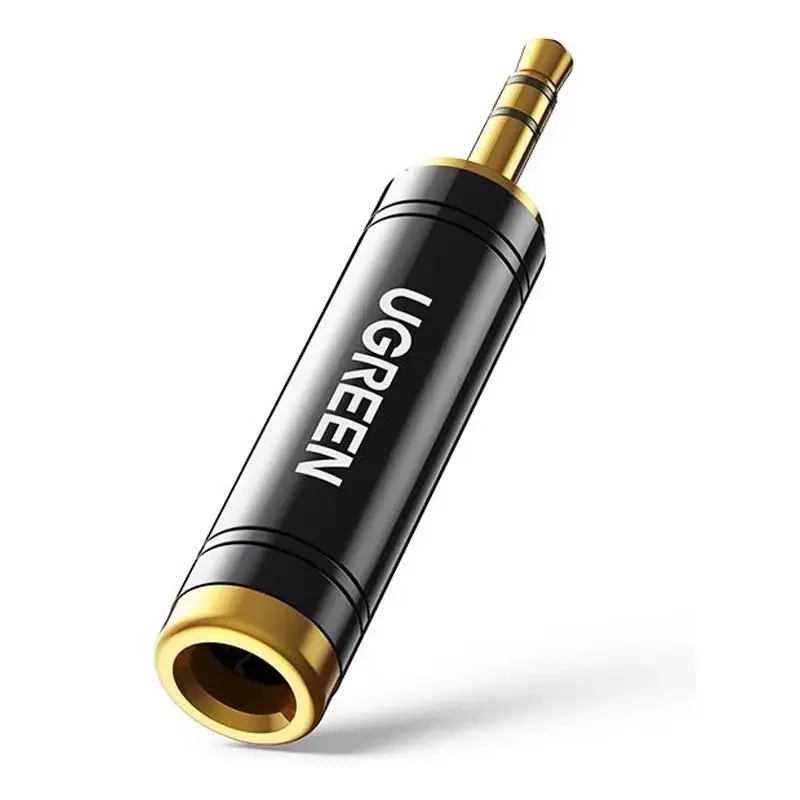 Аудіо перехідник UGREEN AV168 3.5mm Male to 6.35mm Female Adapter 1pcs Black