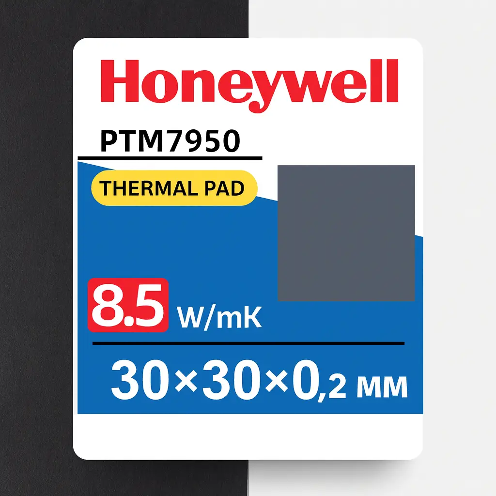 Термопрокладка з фазовим переходом Honeywell PTM7950 8,5 Вт/мК 30×30×0,2 мм (пак. коробка)