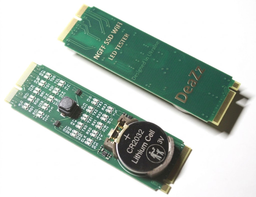 NGFF LED тестер слотів WiFi и SSD від DeaZz