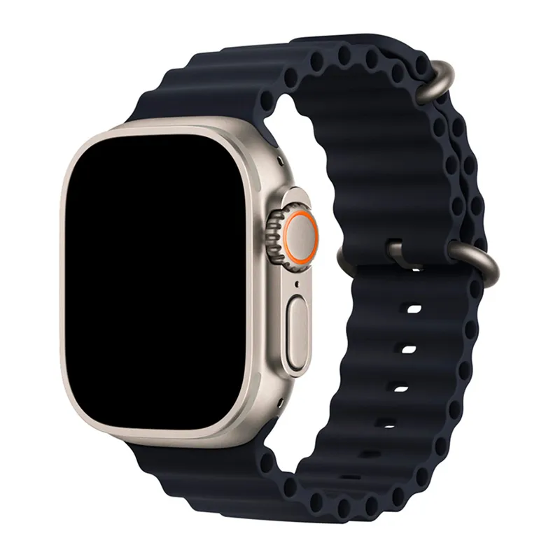 Силіконовий ремінець Ocean Band для смарт-годинників 20 мм (Black)