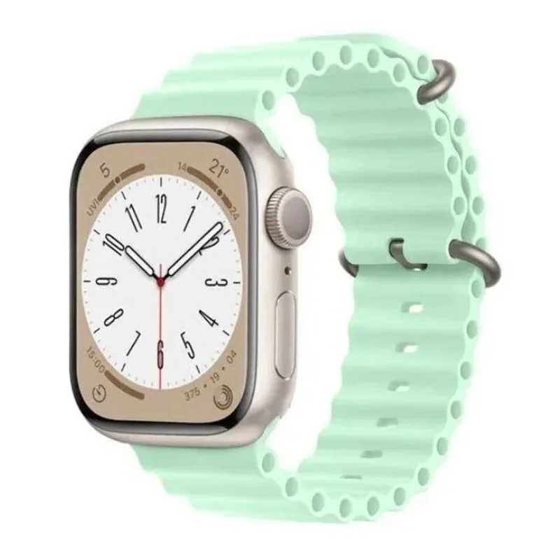 Силіконовий ремінець Ocean Band для смарт-годинників 20 мм Mint green