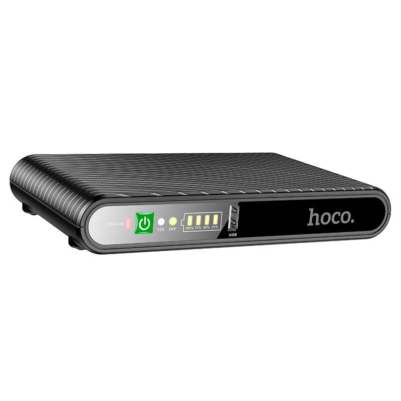 Безперебійник для роутера та ONU Mini DC UPS HOCO DB63 (10000mAh, 17W, DC 5/9/12V, POE 15/24V)